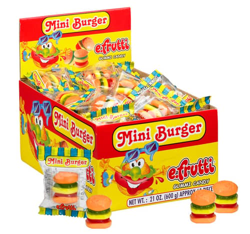 eFrutti Gummi Mini Burgers (wrapped) 60 units