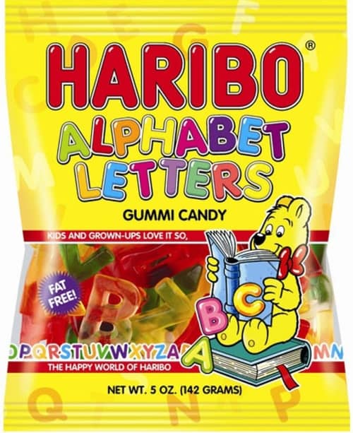 Haribo Alphabet Letters 5 oz 12 units