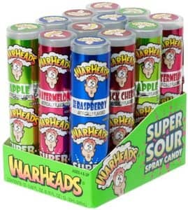 Warheads Spray Upright Box 12 ct