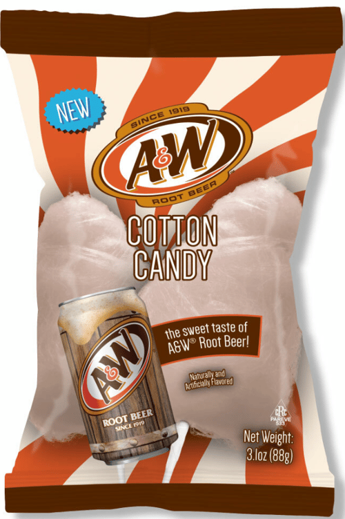 US - Taste Of Nature Cotton Candy  - A&W Root Beer 3.1oz(88g) x 12 Units