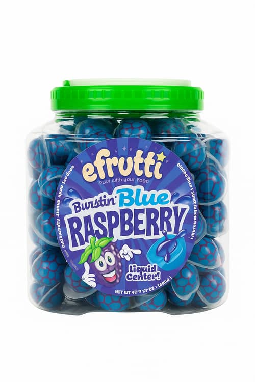 Tub - efrutti Burstin Blue Raspberry .66oz(19g) x 75 Units