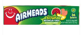 Airheads SOUR Watermelon Punch 0.55oz x 36 Units