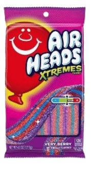Airheads Xtremes Belts Very Bery Peg Bag - 4.5oz (128g) x 12 Units