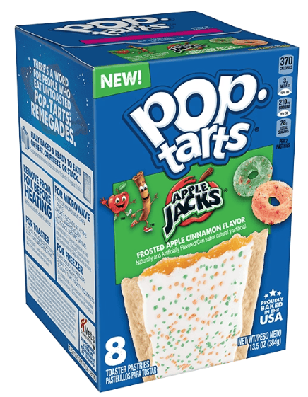 Cool - Pop Tarts - Apple Jacks (8 Toasters) 13.50oz (384g) x 1 Box (Boxes with minor damage due to shipping)