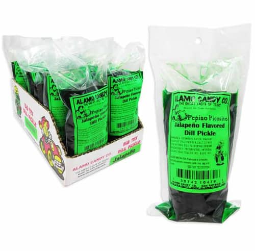 ALAMO CANDY BIG TEX DILL PICKLE - JALAPENO  x 12 units (Buyer is responsible if Pickle Juice may leak during shipping)
