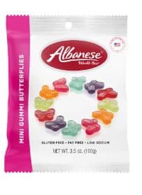 US - Albanese Mini Gummi Butterflies Peg Bag - 3.5oz(100g) x 12 Units