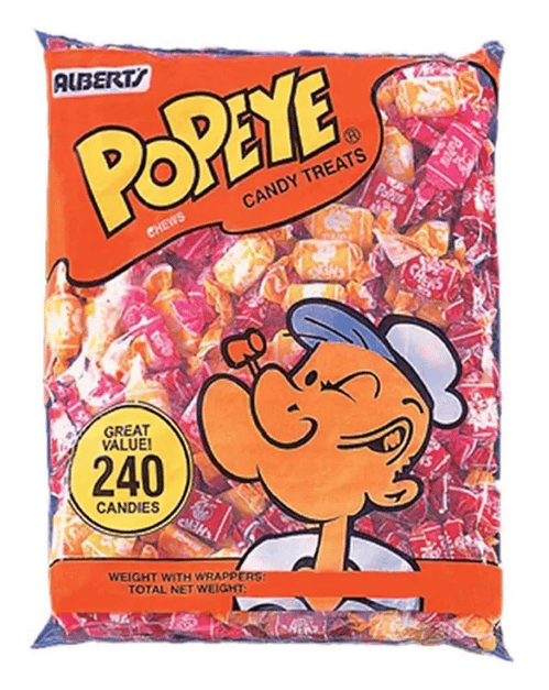 Albert Fruit Chews - Popeye Assorted 240 counts (598g) x 1 Bag
