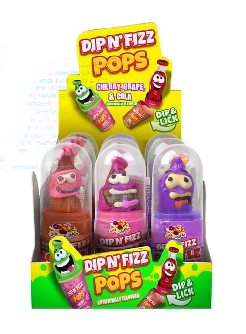 CHINA - Alberts Dip N Fizz Bottle Pops 1.41oz (40g) x 12 units
