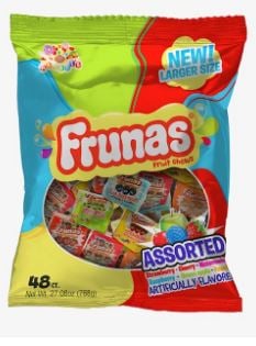 Alberts Frunas Assorted Chewy Candy  48 Units