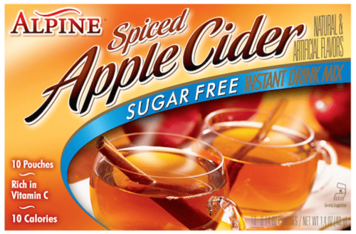 US - Drink Mix - Alpine - Sugar Free Apple Cider (10-Pack) 1.4oz (40g) x 12 units