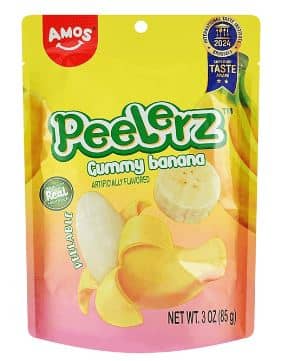 China - Amos Peelerz Gummy Banana - 3oz(85g) x 24 Units