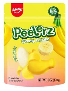 CHINA - Amos Peelerz Gummy Banana Sub Bag 6 oz (170 g) x 12 Units