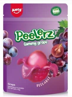 CHINA - Amos Peelerz Gummy Sub Bag - Grape 6oz (170 g) x 12 Units