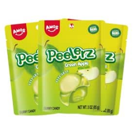 China - Amos Peelerz Gummy Green Apple - 3oz(85g) x 24 Units