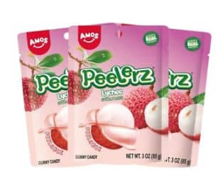 China - Amos Peelerz Gummy Lychee - 3oz(85g) x 24 Units