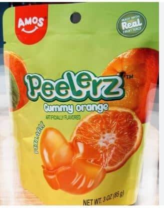 China - Amos Peelerz Gummy Orange - 3oz(85g) x 24 Units