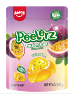 Amos Peelerz Gummy Sub Bag - Passion Fruit 6oz(170g) x 12 Units