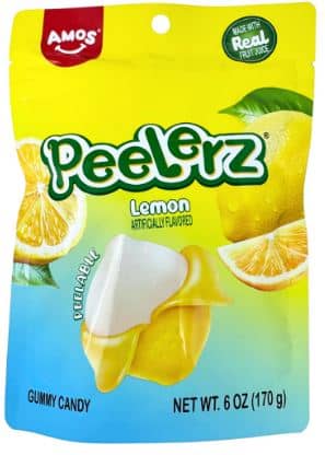China - Amos Peelerz Gummy Sub Bag - Lemon 6oz(170g) x 12 Units