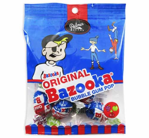 US - BAZOOKA ORIGINAL BUBBLE GUM POP - PEG BAG 3oz (85g) x 8 units