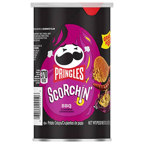 CASE - Chips - Pringles Scorchin Inferno - BBQ 2.5oz x 12 units