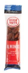 (S7-08) BEER NUTS Roasted Almonds Snack Tube 1.5oz(43g) x 12 Units