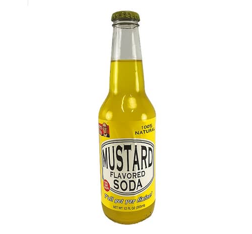 Us - Beverage - Glass Bottle - LESTERS FIXINS SODA - MUSTARD 12oz x 24 units (Only shipped by Pallet, min $1500 entire order) (Buyer is responsible if drinks may leak during shipping and weather)