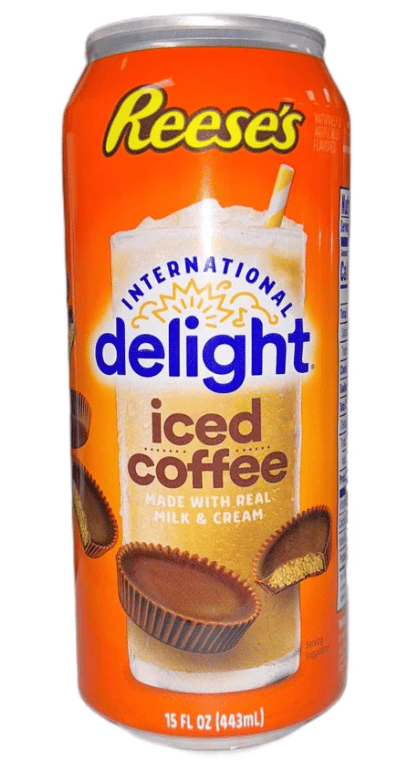 US - BEVERAGE - INTERNATIONAL DELIGHT ICED COFFEE - REESE 15OZ (443ML) x 12 UNITS (Buyer is responsible if drinks may leak during shipping and weather)