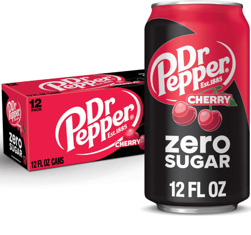 Beverage - Zero Sugar - Dr Pepper - Cherry 12 floz (355ml) x 12 cans (Buyer is responsible if drinks may leak during shipping and weather)