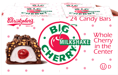 Adams & Brooks BIG CHERRY - MILKSHAKE 1.75OZ(50G) X 24 UNITS