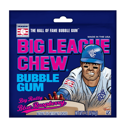 (S1-08) Big League Chew Blue Raspberry x 12 units