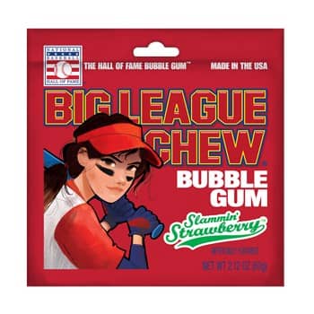 (S1-08) Big League Chew Girl Strawberry 2.12oz x 12 units