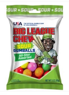 US - Big League Chew Gumballs Sour Bag - 3oz (85g) x 12 Units