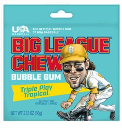 US - Big League Chew Triple Play Tropical -  2.12oz(60g) x 12 Units