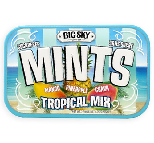 Canada - Big Sky - Sugar Free Mints - Tropical Mix 50g x 6 units