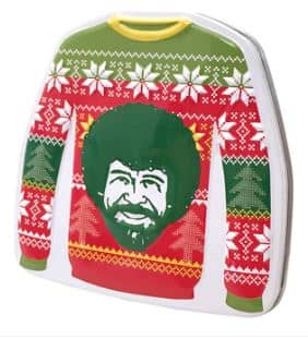 XMAS - Boston America Bob Ross Sweater Tin 1.5oz x 12 units