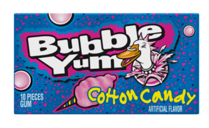 MEXICO- Gum - Bubble Yum Big Pack (10pcs) Cotton Candy -  2.82oz x 12 units