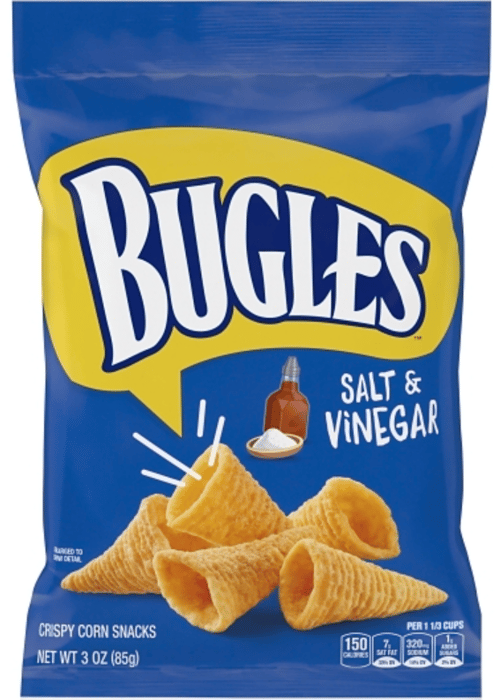 US - Chips - Bugles - Salt And Vinegar 3oz (85g) x 6 units (chips bags may be deflated during shipping)