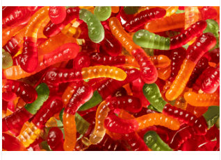 Bulk - Albanese Natural 5 Flavor Gummi Worms 5lb (2.27kg)