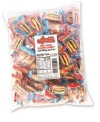 (S1-07) Bulk - efrutti Gummi Hot Dogs Individual Wrap - 2LB (101pcs) X 1 Bag