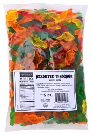 Bulk - Kervan  Gummies Dinosaurs 5lb  (2.27kg)