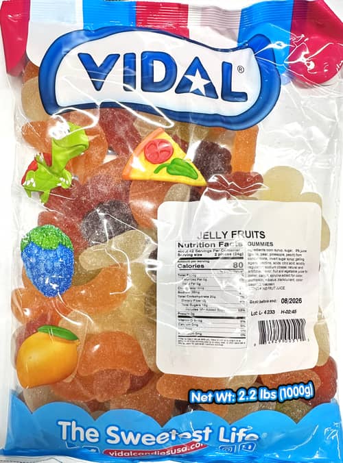 (S3-02) SPAIN - Bulk - Vidal  Gummi Jelly Fruits 2.2lbs (1kg) x 1 Bag