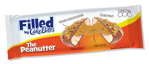 US - CAKEBITES FILLED COOKIES - PEANUTTER Filled Cookies 2oz (56.7g) X 8 UNITS