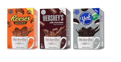 US - CASE - Candy Shop Cocoa - Hershey Milk Chocolate,Reese Peanut Butter Cups and York Peppermint Variety Pack 10oz (283.5g) x 3 Units (Best Before November 13,2025)