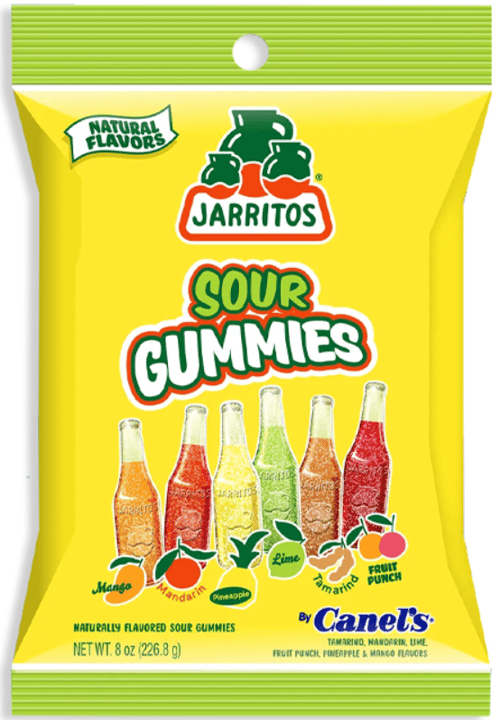 CANELS JARRITOS GUMMIES - SOUR  PEG BAG 8oz (226.8g) x 12 Units