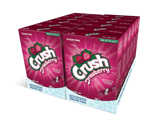 US - Drink Mix - CASE - On the Go - Strawberry Crush Sugar Free (6 pockets) x 12 Boxes