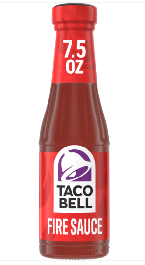 US - CASE - Taco Bell - FIRE Sauce 7.5oz (213g) x 6 Bottles (Best Before Nov 2025 or after)