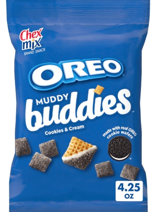 US - CASE - CHIPS - Chex Mix - Oreo - Muddy Buddies Cookies & Cream 4.25oz (120g) x 7 units (chips bags may deflated during shipping)