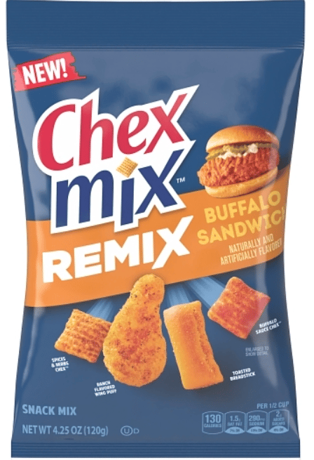 US - Chips - Chex Mix - Remix - Buffalo Sandwich 4.25 OZ (127g) x 8 units (chips bags may deflated during shipping)