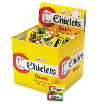 (S1-09) Mexicao - Chiclet 2 pcs Menta (Mint) x 100 units