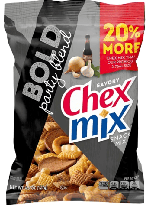 US - CHIPS - Chex Mix - Bold Party Mix 4.5oz (127g) x 8 units (chips bags may deflated during shipping)